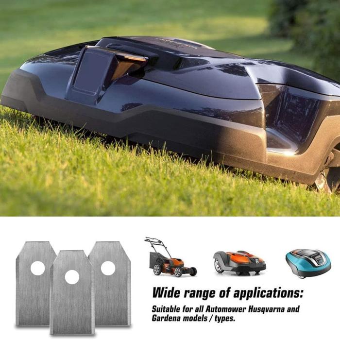 Bild 2,  9-PACK Ersättningsblad För Husqvarna Robotgräsklippare Silver