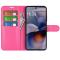  Motorola Moto G55 5G Fodral Litchi Läder Rosa
