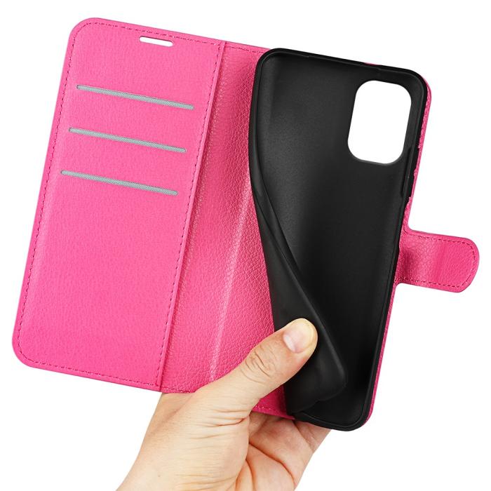 Bild 4,  Motorola Moto G55 5G Fodral Litchi Läder Rosa