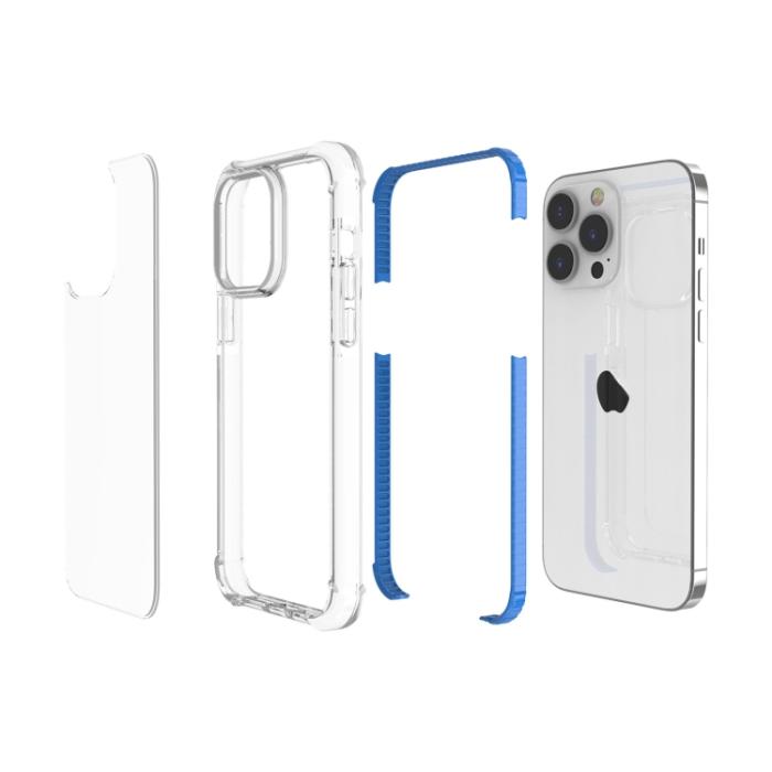 Bild 5,  iPhone 15 Pro Skal Shockproof Akryl/TPU Blå