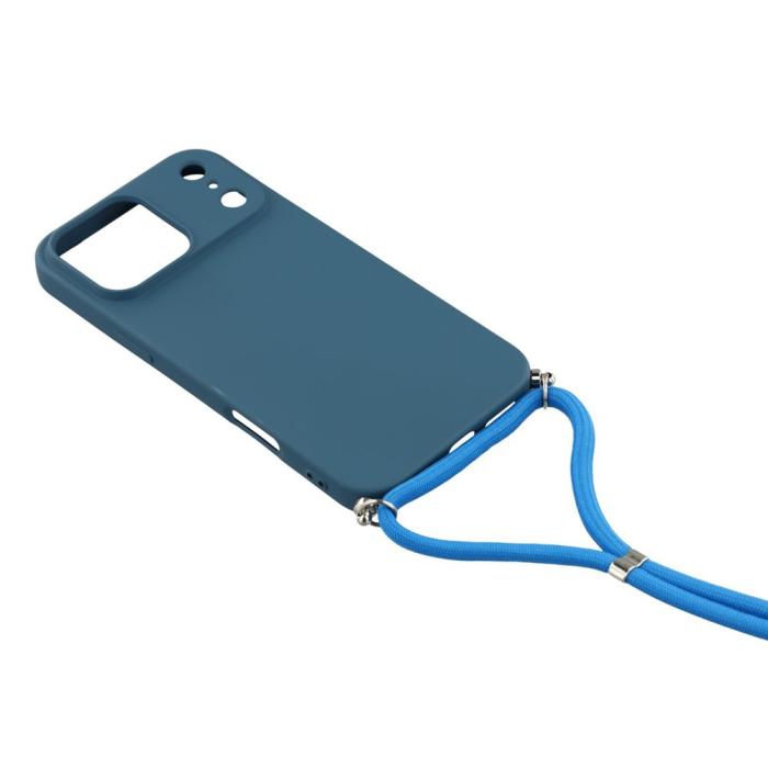 Bild 3,  iPhone 17 Pro Skal Med Mobilsnöre TPU Blå