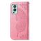  OnePlus Nord 2 5G - Butterfly Läder Fodral - Rosa