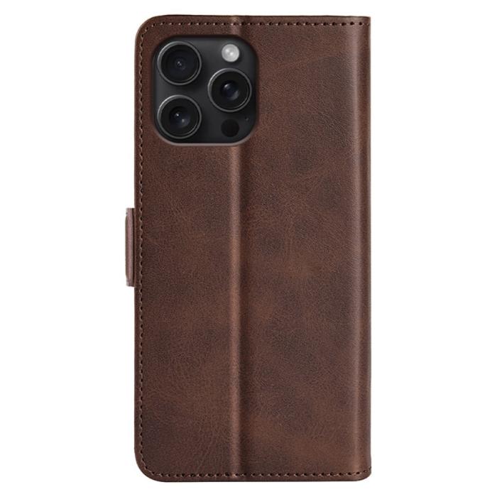 Bild 6,  iPhone 16 Pro Max Fodral Flip Läder Brun