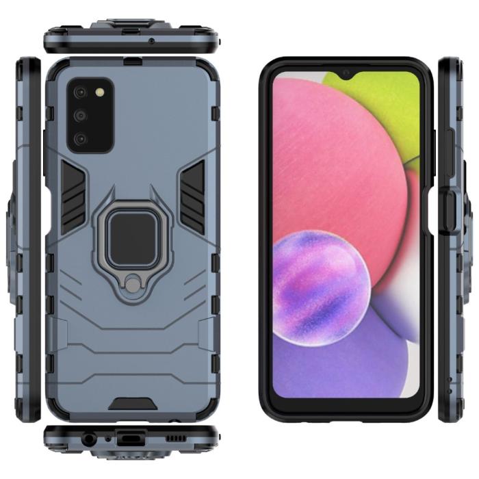 Bild 6,  Samsung Galaxy A03s Skal Hybrid Ring Navy Blue