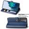  Samsung Galaxy S22 Fodral Solid Läder Magnetisk Mässing Blå