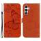  Samsung Galaxy S23 FE Fodral Tryckta Fjärilar Orange