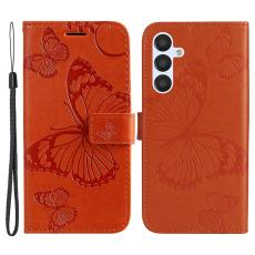  Samsung Galaxy S23 FE Fodral Tryckta Fj&auml;rilar Orange