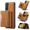 DG.MING DG.MING Samsung Galaxy S21 FE Skal 2in1 Magnetisk Avtagbart Kortfack Brun