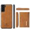 DG.MING DG.MING Samsung Galaxy S21 FE Skal 2in1 Magnetisk Avtagbart Kortfack Brun