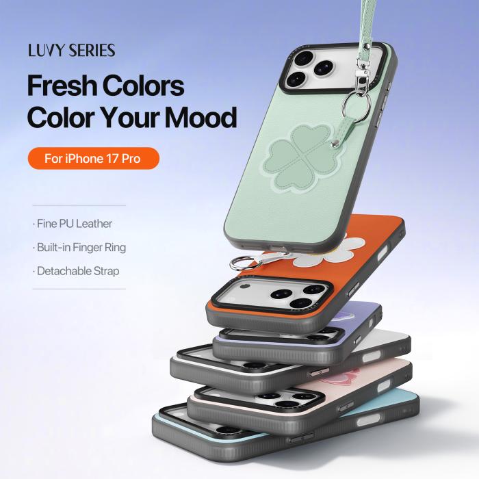 Bild 4, DUX DUCIS DUX DUCIS iPhone 18 Pro/17 Pro Skal PU-Läder Klöver Grön