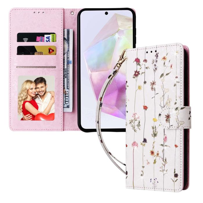 Bild 5,  Samsung Galaxy A17 Fodral RFID Läder Små Blommor