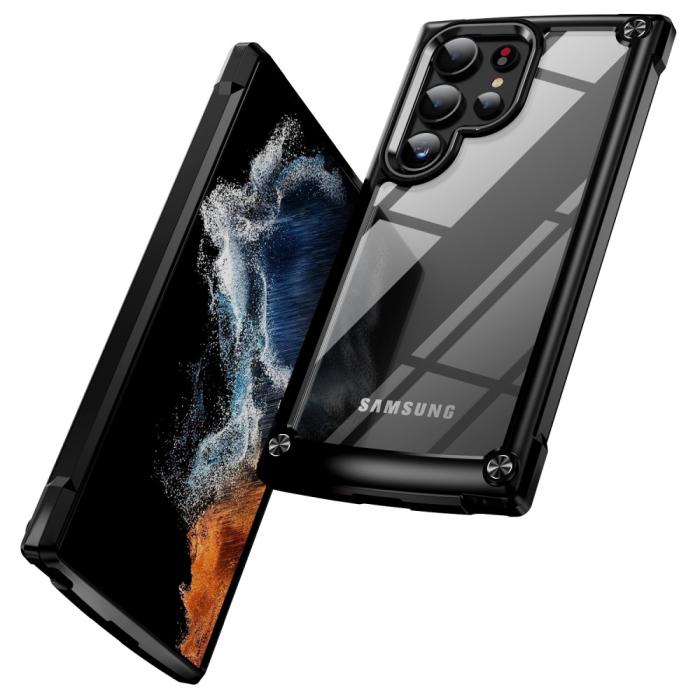 Bild 2,  Galaxy S24 Ultra Skal Shockproof Hybrid Armor Svart