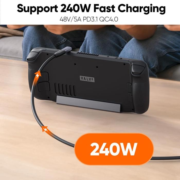 Bild 2, CableCreation CableCreation USB-C Hona - USB-C Hane Adapter Grå