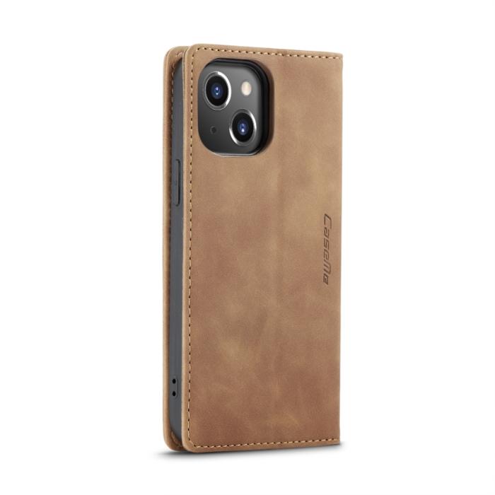 Bild 3, CASEME CASEME iPhone 14 Fodral Retro Flip Brun