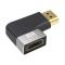  Vänstervinklad 8K 60Hz HDMI Hane - HDMI 2.1 Hona Svart