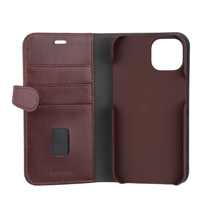 Bild 3, Buffalo Buffalo iPhone 14 / 13 Fodral 2in1 Magnet / Skal Brun