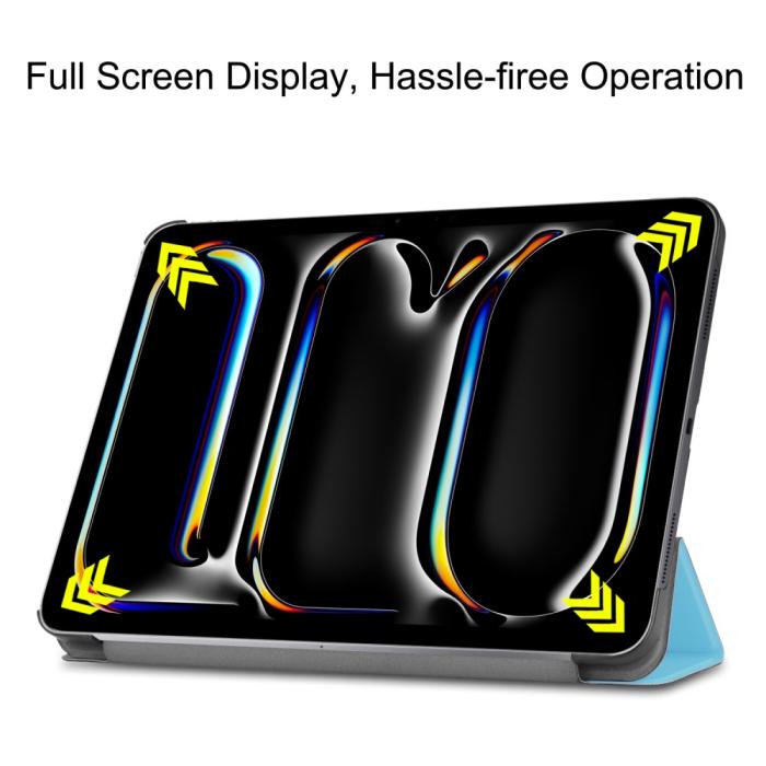 Bild 3,  iPad Pro 11 2025/20244 Fodral Tri-Fold Blå