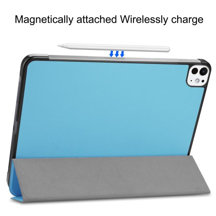 Bild 4,  iPad Pro 11 2025/20244 Fodral Tri-Fold Blå