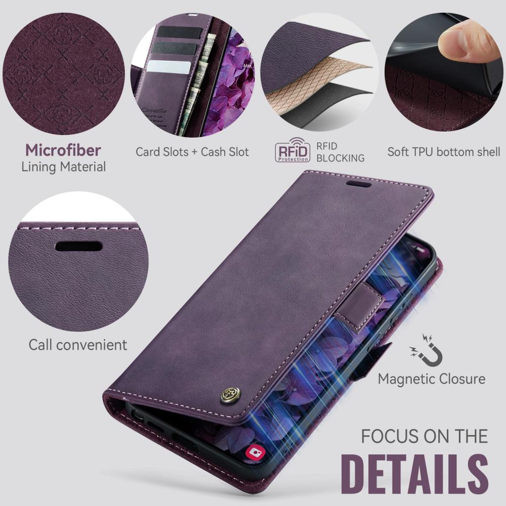 CASEME CASEME Samsung Galaxy S26 Ultra Fodral RFID Läder Lila