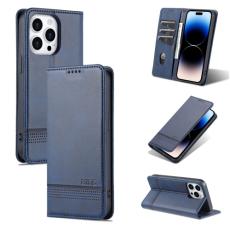 AZNS AZNS iPhone 14 Pro Fodral Flip L&auml;der M&ouml;rk Bl&aring;