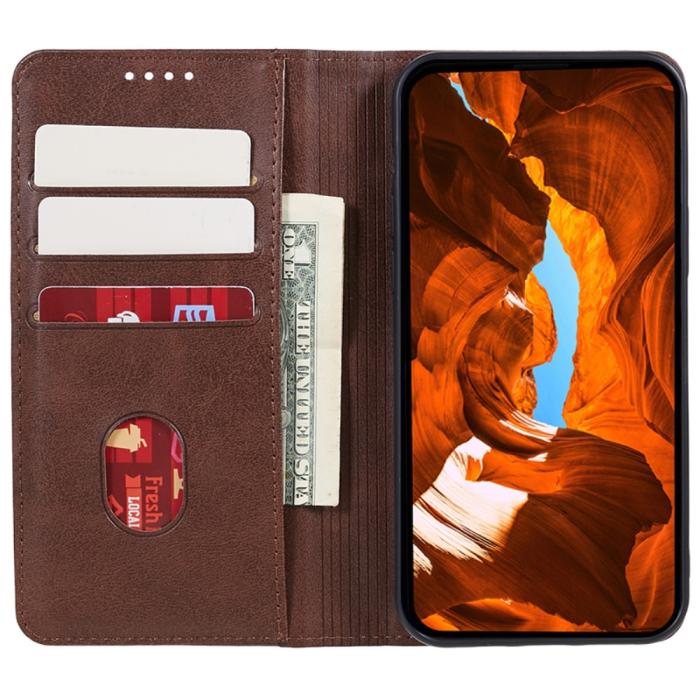 Bild 2,  OnePlus Nord 4 Fodral Flip Läder Brun