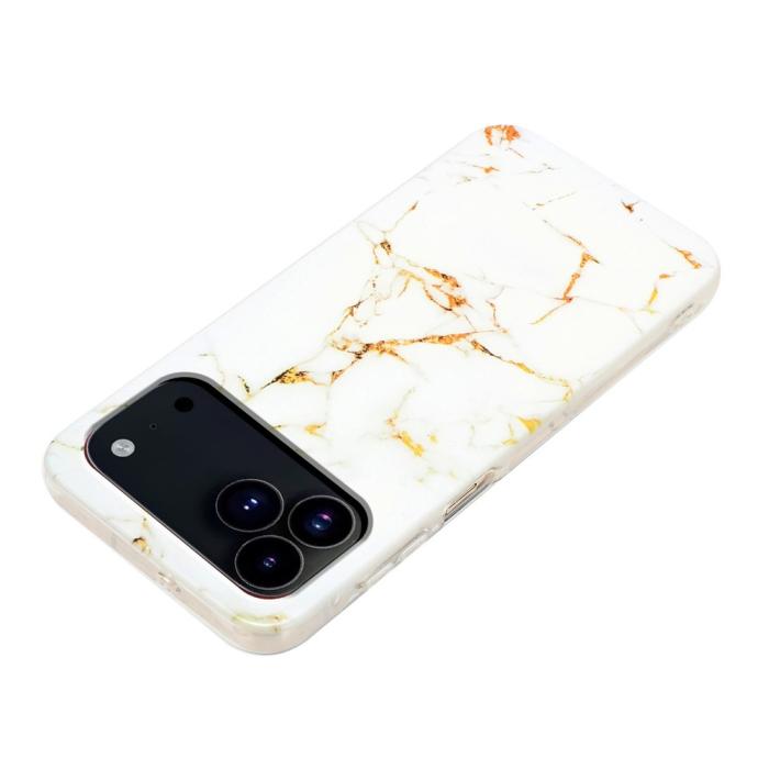 Bild 3,  iPhone 17 Pro Max Skal Marmor TPU Vit