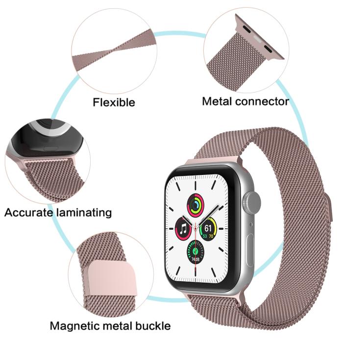 Bild 5, ColorPop ColorPop Milanese Loop Metall Armband Apple Watch 42/44/45/46/49 mm