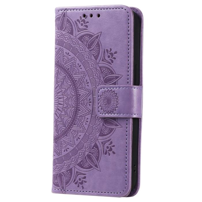 Bild 5,  Samsung Galaxy S23 Ultra Fodral Mandala Läder Lila
