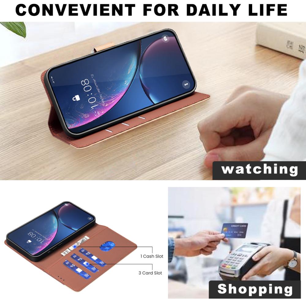 BINFEN BINFEN iPhone Air Fodral RFID Splicing Color Brun