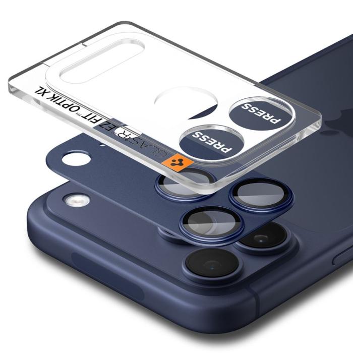 Bild 2, Spigen Spigen iPhone 17 Pro Max Linsskydd Optik Pro GLAS.tR 