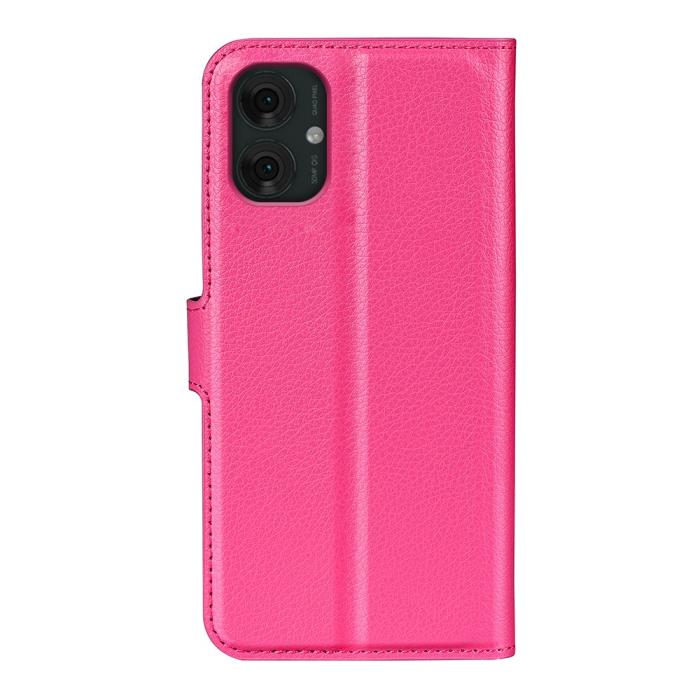 Bild 6,  Motorola Moto G55 5G Fodral Litchi Läder Rosa