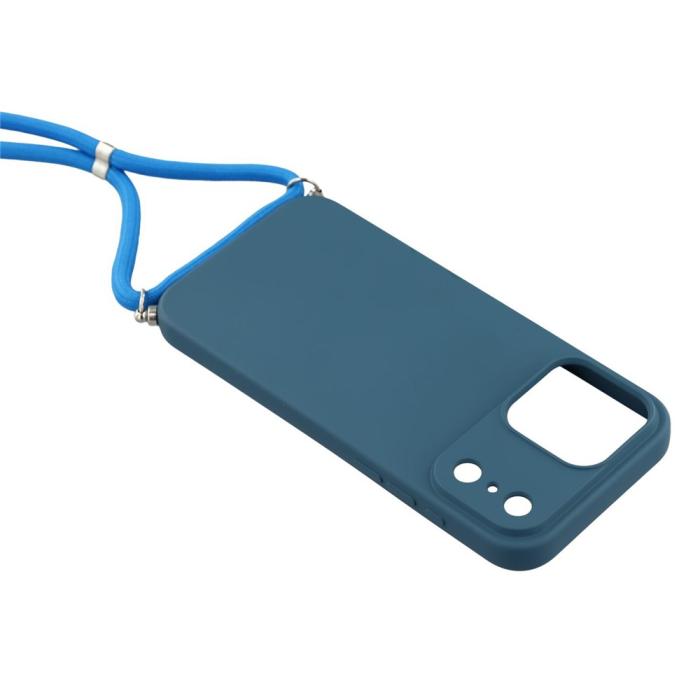 Bild 4,  iPhone 17 Pro Skal Med Mobilsnöre TPU Blå