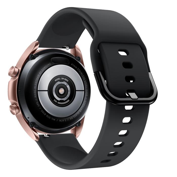 Bild 2,  Silikon Armband För Smartwatch (20mm) - Svart