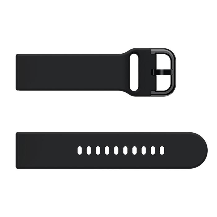 Bild 3,  Silikon Armband För Smartwatch (20mm) - Svart