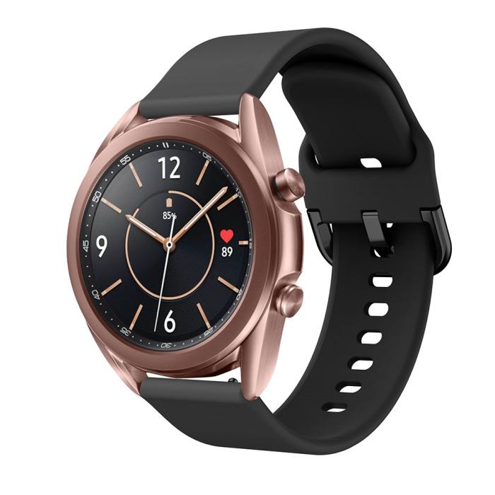 Bild 4,  Silikon Armband För Smartwatch (20mm) - Svart