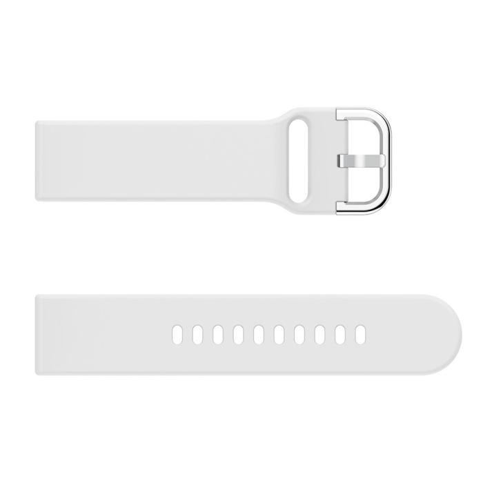 Bild 3,  Silikon Armband För Smartwatch (20mm) - Vit