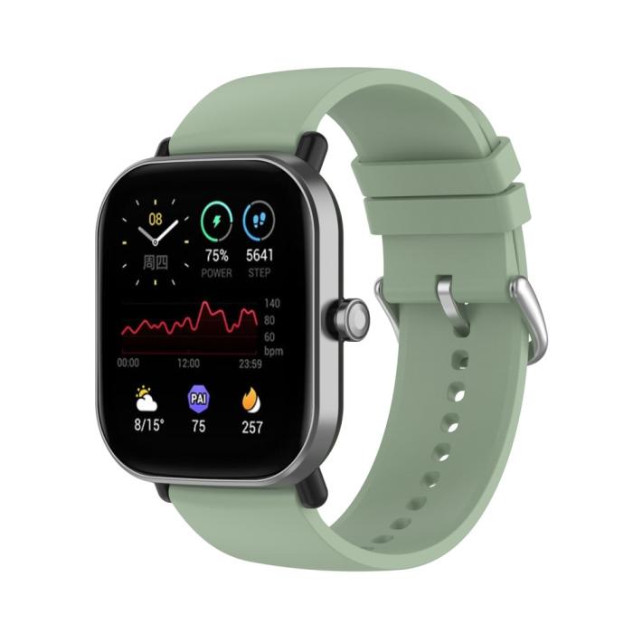 Bild 2,  Silikon Armband För Smartwatch (20 mm) - Grön