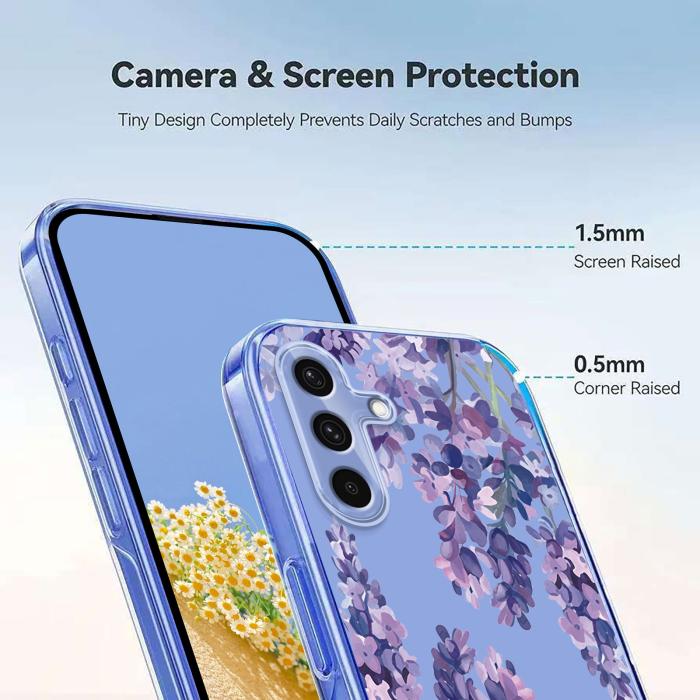 Bild 3,  Samsung Galaxy A27 5G Skal TPU Blommor Blåregn