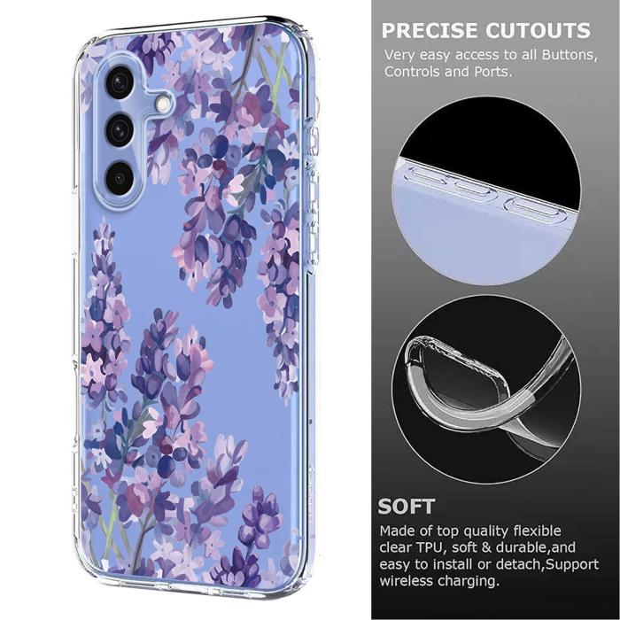Bild 5,  Samsung Galaxy A27 5G Skal TPU Blommor Blåregn