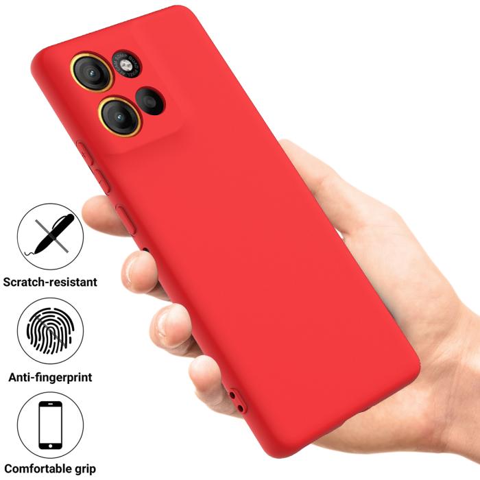 Bild 2,  Motorola Moto G56 5G Skal Liquid Silikon Röd