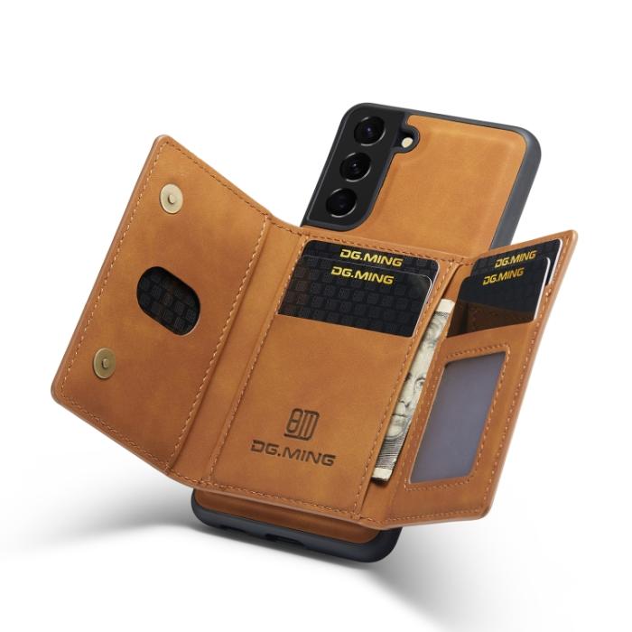 Bild 6, DG.MING DG.MING Samsung Galaxy S21 FE Skal 2in1 Magnetisk Avtagbart Kortfack Brun