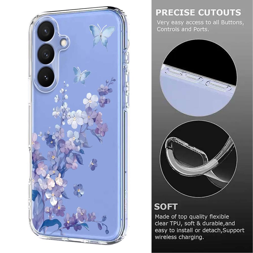  Samsung Galaxy S26 Plus Skal TPU Med Tryck Blommor