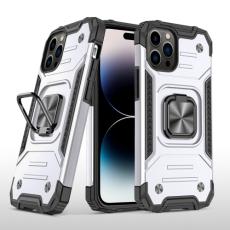  iPhone 14 Pro Skal Shockproof Hybrid Ring Silver
