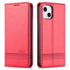 AZNS AZNS iPhone 15 Plus Fodral Flip L&auml;der R&ouml;d
