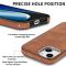  iPhone 15 Plus Skal Läderbelagt Skin Touch Brun