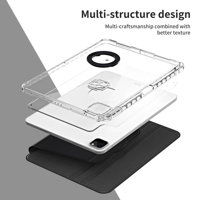 Bild 6,  iPad Pro 11 2025/2024 Fodral Hybrid Rotation Penhållare Svart