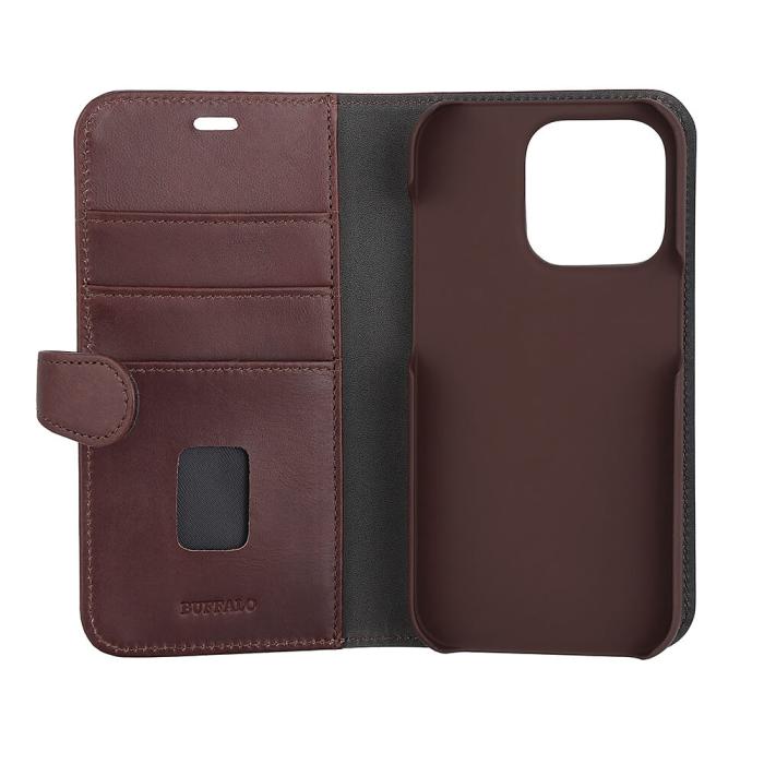 Bild 3, Buffalo Buffalo iPhone 14 Pro Fodral 2in1 Magnet / Skal Brun