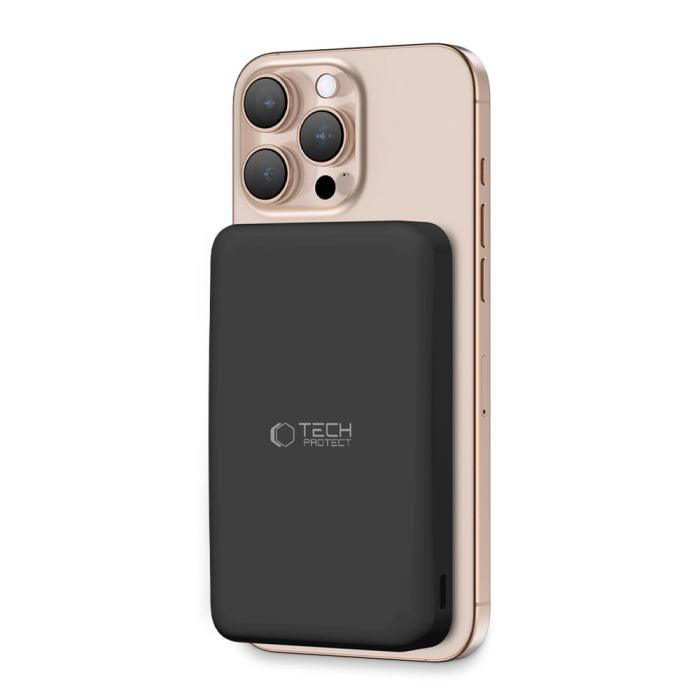 Bild 2, Tech-Protect Tech-Protect 10000 mAh Qi2 MagSafe Powerbank LifeMag Svart