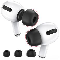 AHASTYLE AHASTYLE 3-PACK AirPods Pro 2/1 &Ouml;ronpluggar Silikon Svart