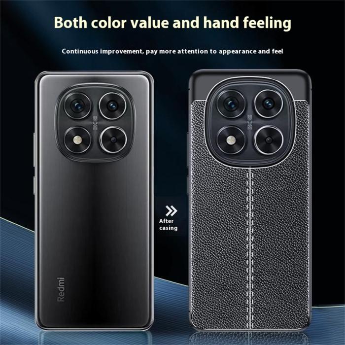 Bild 3,  Xiaomi Redmi Note 14 Pro/Pro Plus 5G Skal Litchi Textur Svart